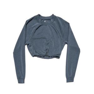 Gilly Hicks Teal Crop Sweatshirt - Cozy Comfort at Its Best!